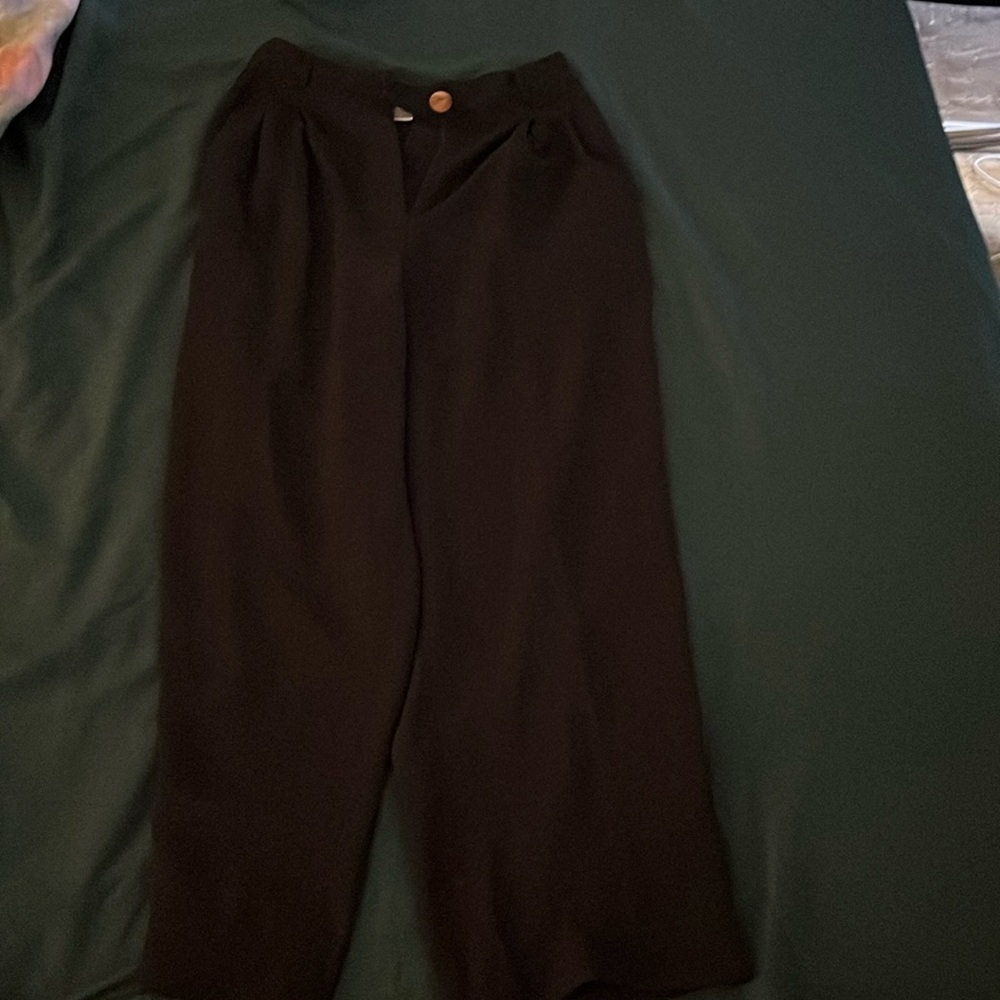 Black dress style oversized pants